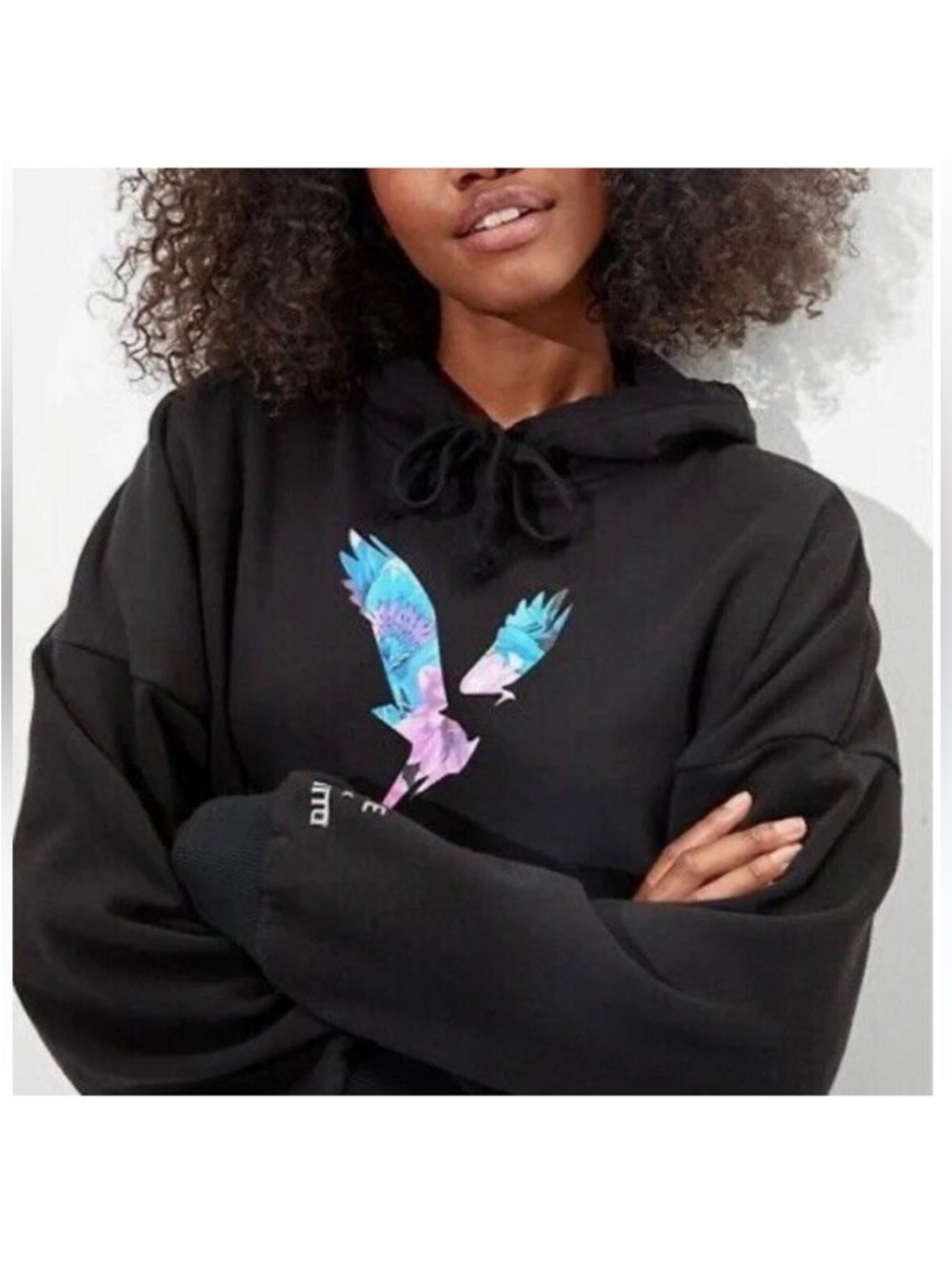 AE x Naito Limited Edition Forever Graphic Black Oversized Hoodie Women’s Size M